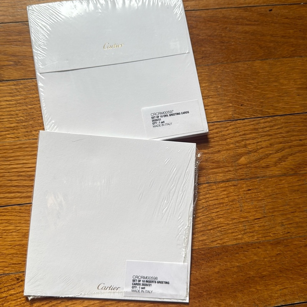 Cartier greeting cards with envelopes. Set of 10.
